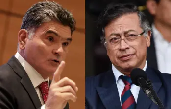 El procurador general, Gregorio Eljach; y el presidente de Colombia, Gustavo Petro. FOTO: Presidencia y Colprensa.