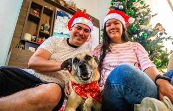 Juan Guillermo, Daniela y Odie pasarán su primera navidad juntos. FOTOS: CAMILO SUÁREZ