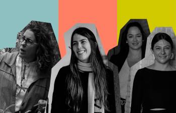 De izquierda a derecha: Diana Wiesner, María Adelaida Herrera, Jimena Londoño y Laura Escobar: FOTOS: cortesías. COLLAGE: José Manuel Rodríguez. 