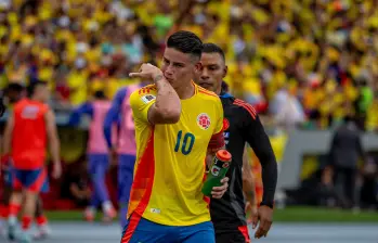 El volante James Rodríguez es el capitán de la Selección Colombia. Se alista para jugar el Mundial Norteamérica 2026. Foto: Juan Antonio Sánchez