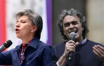 Claudia López y Sergio Fajardo, candidatos presidenciales. FOTO: Colprensa.