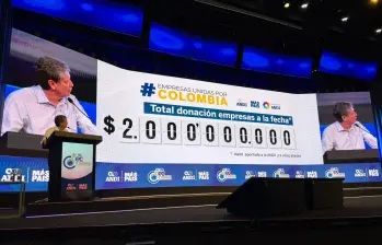 Bruce Mac Master, presidente de la Andi, anunció en Cartagena una campaña de solidaridad que inicia con $2.000 millones para apoyar a los damnificados del terremoto. FOTO tomada de X