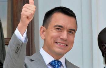 Daniel Noboa gobernará por 18 meses y terminará el mandato de Guillermo Lasso. Foto: AFP. 