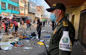 El operativo fue realizado en la carrera Cúcuta, en inmediaciones de las calles La Paz y Zea. FOTO: CORTESÍA POLICÍA MEVAL