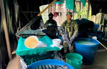 El operativo se realizó en la vereda El Dorado, del municipio Cumbal, en el departamento de Naiiño. FOTO Cortersía Fuerzas Militares,