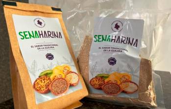 Senaharina la nueva alternativa en materia nutricional para niños y niñas en La Guajira. Foto: Tomada del Twitter de @SenaGuajira. 