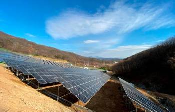 Aspecto de una planta solar inaugurada por Trina Solar en Corea del Sur, en diciembre pasado. Foto tomada de la web de Trina Solar