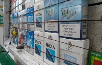 En 2024 la incidencia de cigarrillos ilegales subió al 43%, frente al 40% del 2023. FOTO: EL COLOMBIANO