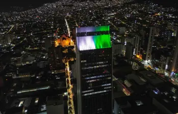 Así luce el edificio Coltejer, en el centro de la ciudad. FOTO: Gobernación de Antioquia