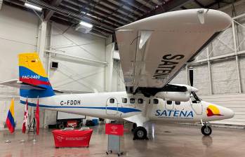 El Twin Otter de Satena, fabricado por la empresa canadiense De Havilland, tiene capacidad para 19 pasajeros. FOTO cortesía Satena