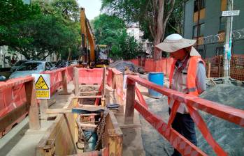 Los trabajos de EPM en Bello incluyen la instalación de 5,2 km de tuberías nuevas de acueducto. FOTO: CORTESÍA EPM