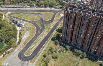 Vista aérea del Central Park de Bello. Foto: Carlos Alberto Velásquez.