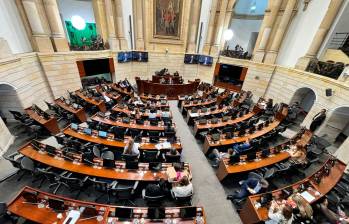 Las sesiones conjuntas se reunieron en la tarde de este martes en el recinto del Senado de la República. FOTO: JAVIER GONZÁLEZ/EL COLOMBIANO