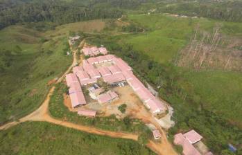 Imagen de un Antiguo Espacio Territorial de Capacitación y Reincorporación (AETCR), ubicado en Remedios, nordeste antioqueño. FOTO: CORTESÍA