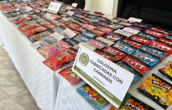 Gomitas de marihuana incautadas por las autoridades de Antioquia. FOTO: CORTESÍA
