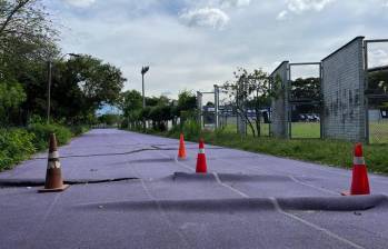 La pista atlética de la Unidad Deportiva de Belén fue inaugurada en el 2019. FOTO: INDER