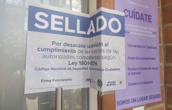 Imgen de referencia de un centro de estética sellado por las autoridades. Foto: Jessica Marcela Cano Sánchez