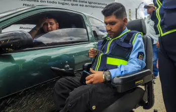 Ferney Andrés López, el fallecido agente de tránsito del municipio de Guarne. FOTO: Andrés Camilo Suárez Echeverry