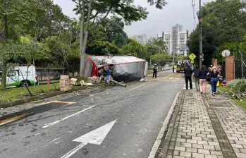 Imagen de referencia de un vehiculo volcado en Los Balsos.Foto: Sindy Valle.