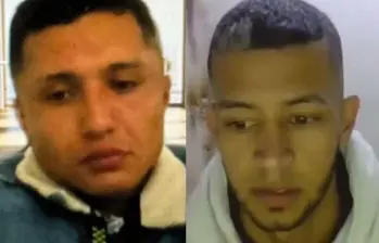 Jhorman David Mora Silva, alias Caleño, y Cristian Camilo González Ardila, dos nuevos condenados en caso Miguel Uribe. Fotos: tomadas de video