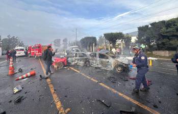 Explosión Zipaquirá- Ubaté. FOTO: Gobernador Jorge Emilio Rey Ángel X @JorgeEmilioRey 