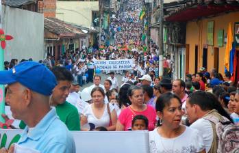 Tanto en Támesis como en Jericó se han presentado protestas contra el posible impacto negativo de la minería en su territorio. FOTO: CUENTA DE X DE MORRO DE AGUA