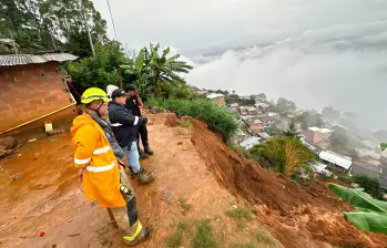 El derrumbe se presentó en un sector del barrio Carambolas, en el nororiente de Medellín. CORTESÍA DAGRD