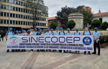 Defensores públicos realizaron un cese de actividades en protesta por retrasos en el pago de honorarios. FOTO: SINECODEP (Referencia, tomada de redes sociales del sindicato).