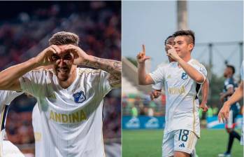 El delantero Santiago Gironada ha marcado goles importantes con Millonarios este semestre. Daniel Ruiz, por su parte, celebró en el juego de los bogotanos contra Alianza en Valledupar. FOTOS: TOMADA DEL INSTAGRAM DE @santigiordana y @danielruizr10