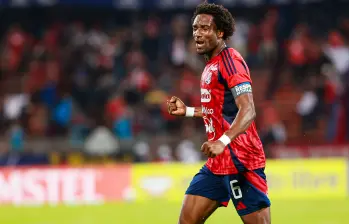 El futbolista Didier Moreno suma dos goles con el Deportivo Independiente Medellín en lo que va del 2026. Foto: Manuel Saldarriaga
