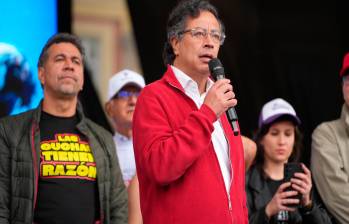 Los manifestantes se congregan en el Parque Nacional de Bogotá. FOTO CORTESÍA 