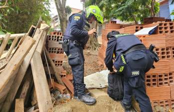 Las autoridades sellaron 10 edificaciones irregulares en el sector El Mirador, ubicado en el barrio Niquía del municipio de Bello.. Foto Cortesía