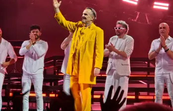 Miguel Bosé, en su presentación en Medellín, este sábado 14 de marzo. FOTO Claudia Arango Holguín