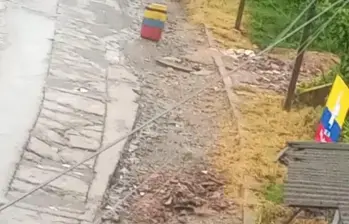 Amenaza de explosivos cerca de un jardín infantil en Anorí, Antioquia. FOTO: CORTESÍA