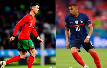 El futbolista portugués Cristiano Ronaldo es el mejor valorado de las viejas glorias que estarán en la Euro. Mbappé es el futbolista más costoso del mundo en la actualidad. FOTO: GETTY 