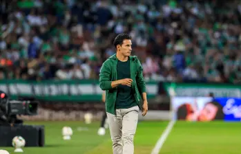 El técnico Diego Arias destacó el compromiso del equipo en el duelo frente al Junior. FOTO CAMILO SUÁREZ