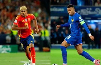 Lamine Yamal (España) y Kylian Mbappé (Francia), lideran los ataques de dos selecciones candidatas al título. FOTO: GETTY