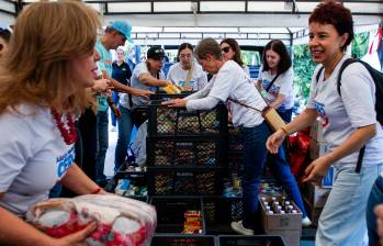Con las 36 toneladas de alimentos se podrán garantizar 86.000 platos de comida a las comunidades más necesarias de la ciudad. FOTO: Julio César Herrera