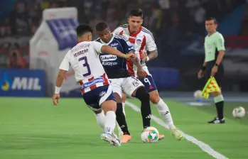El DIM cayó frente al Junior por la primera fecha de cuadrangulares semifinales en Barranquilla. Foto: Colprensa. 