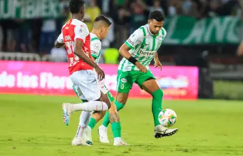 El defensor atlanticense César Haydar, quien llegó a Atlético Nacional, llegó al cuadro verde a mediados del 2024. Foto: 