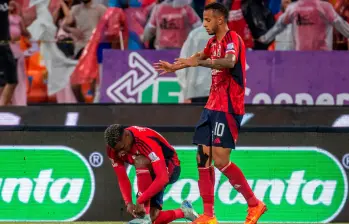 Marcus Vinicius le dio una gran alegría a los aficionados del Medellín que llegaron al Atanasio el domingo 4 de mayo del 2025 para ver el juego ante Nacional. FOTO: JUAN ANTONIO SÁNCHEZ