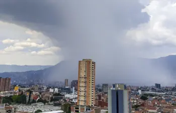 Aguacero que cayó en Medellín el pasado 22 de julio. FOTO: Juan Antonio Sánchez Ocampo