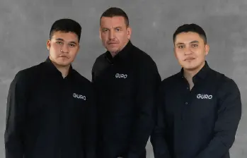 Ismael Rivera, Hebert Noreña y Juan Rivera, emprendedores colombianos y fundadores de Guro. Foto: Cortesía. 