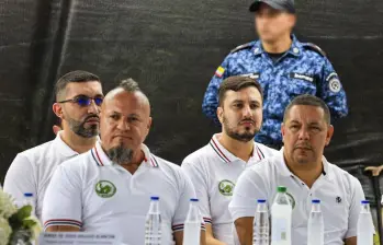 Freyner Alfonso Ramírez García (“Carlos Pesebre”) y Juan Carlos Mesa Vallejo (“Tom” o “Carlos Chata”), dos de los principales cabecillas del crimen organizado, los cuales están en el proceso de “paz total” con el Gobierno. FOTO: MANUEL SALDARRIAGA