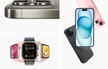 El iPhone 15 y la nueva línea Apple Watch presentados el pasado 12 de septiembre. FOTO Cortesía 