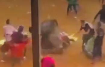 El caballo sufrió heridas luego de ser corneado por un toro. Murió en el lugar. FOTO: CORTESÍA