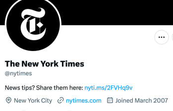 Twitter eliminó la verificación de la cuenta del diario The New York Times. FOTO Captura de pantalla 