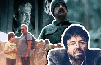 El eternauta y Estado de fuga, arriba. Abajo, Sirat y Un poeta; series y películas nominadas este año a los Premios Platino. FOTOS Cortesía