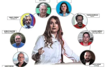 Paloma Valencia ganó la candidatura del Centro Democrático a Paola Holguín y a María Fernanda Cabal, quienes han tomado distancia de la campaña. FOTO GETTY 