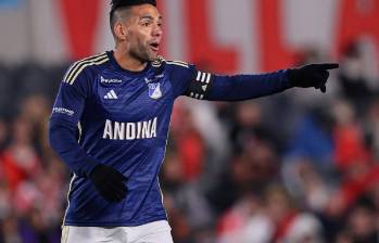 El último club en el que Falcao jugó fue Millonarios. FOTO AFP
